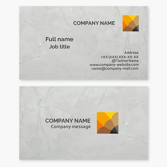 Business Card Template. Design, Engineering, Drawing