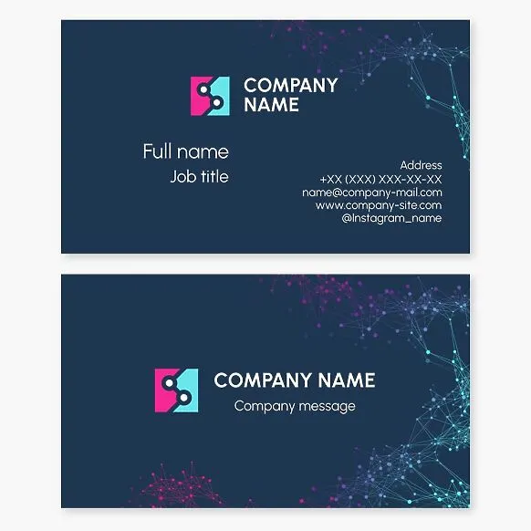 Business card template. Business networking. E-business.