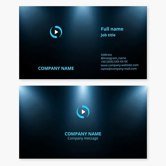 Business card template. Event videography. Video streaming.