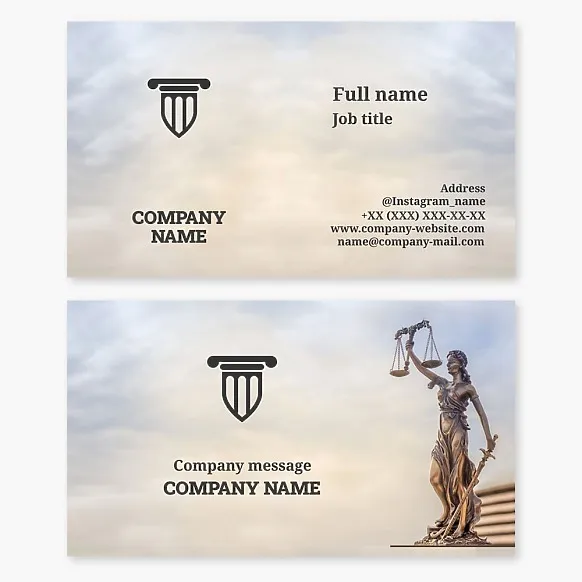 Law Business Card Template
