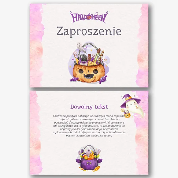 Szablon karty Halloween