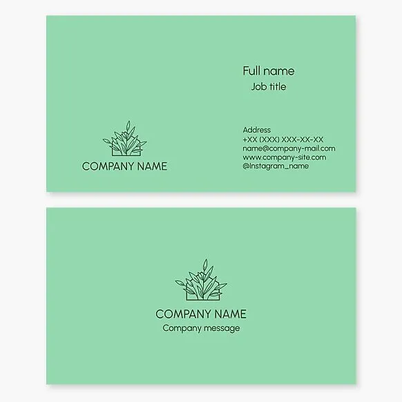 Greenhouse Logo | Flower and Plant Growing | Business Card Template