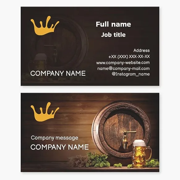 Business card template Beer