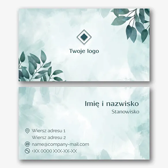 Szablon wizytówki projektanta krajobrazu