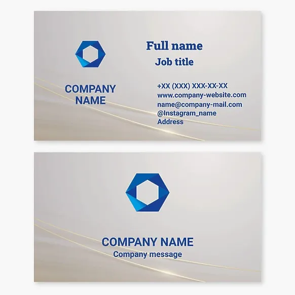 Business card template Abstract, hexagon, nut