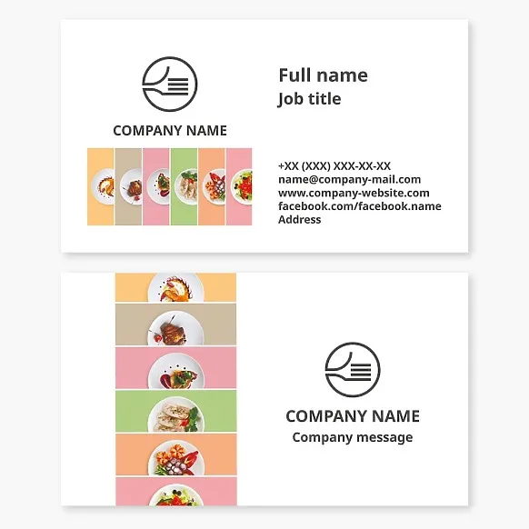 Business card template Restaurant