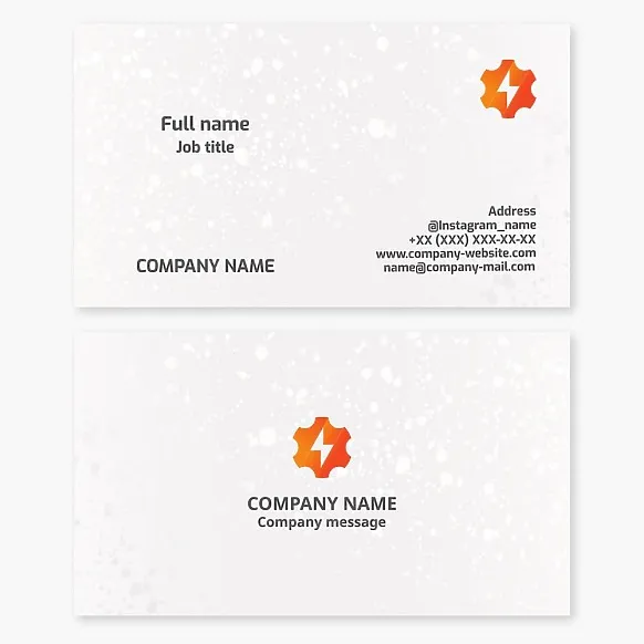 Business card template. Electrical equipment. Electrician services.