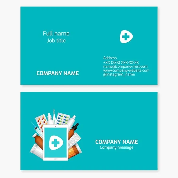 Business card template. Pharmacy.