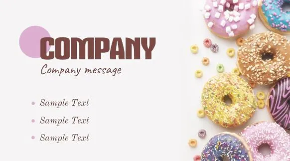 Pastry chef's business card template