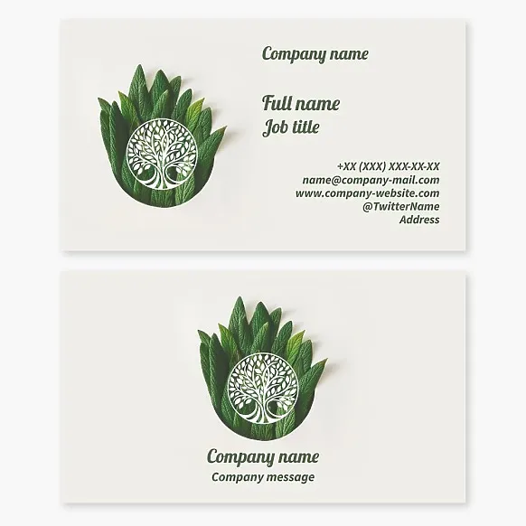 Ecology business card template, Plant
