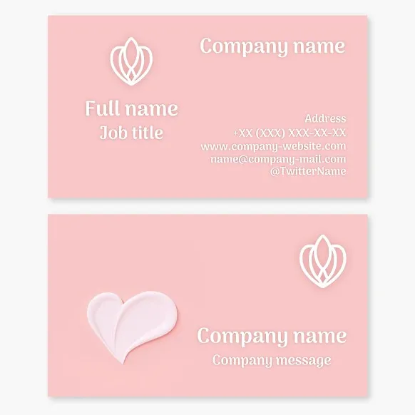 SPA business card template, flower