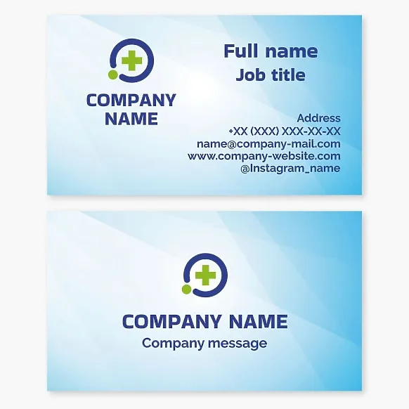 Medicine business card template