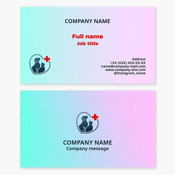 Veterinary Clinic Business Card Template