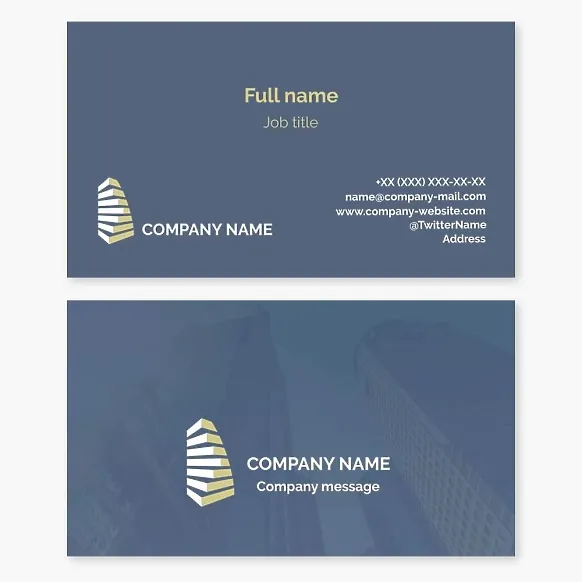 Business card template Real estate