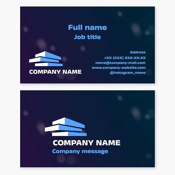 Business cards template Concrete products