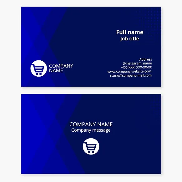Business card template. Online store. Online shopping.