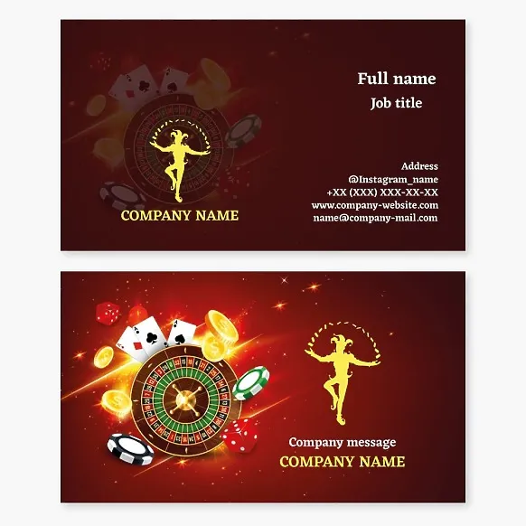 Casino. Joker. Business card template