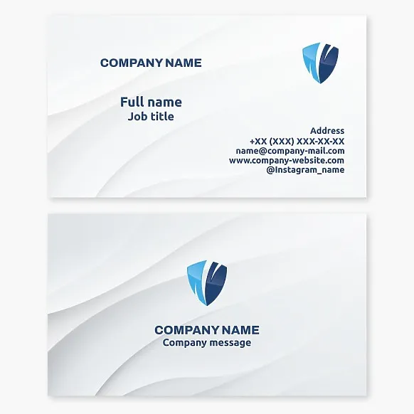 Business card template. Abstraction. Insurance.
