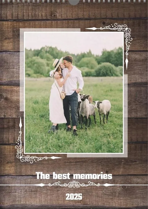 Country style family calendar template