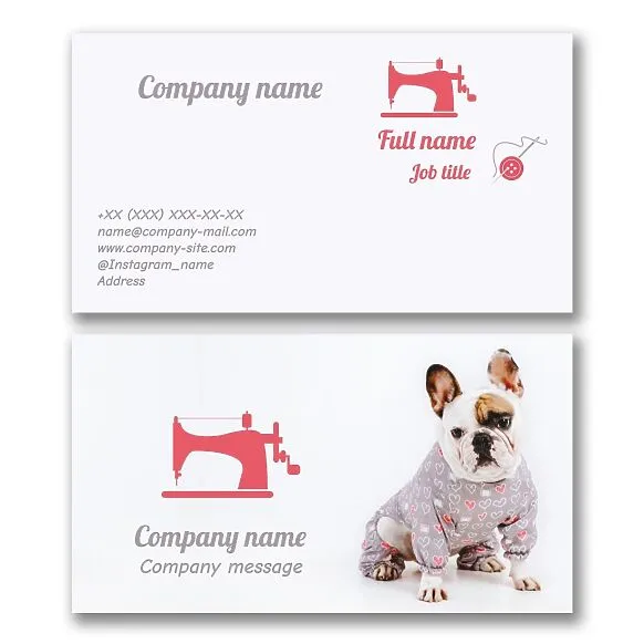 Sewing/Alteration Business Card, Clothes for dogs