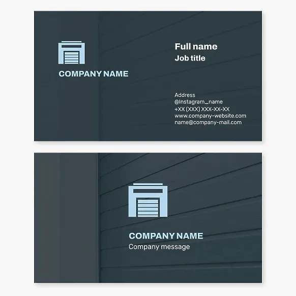 Garage Door Business Card Template