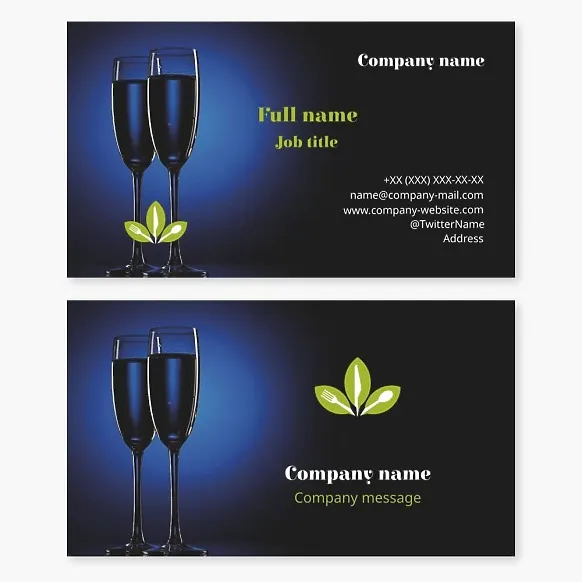 Business card template Restaurant