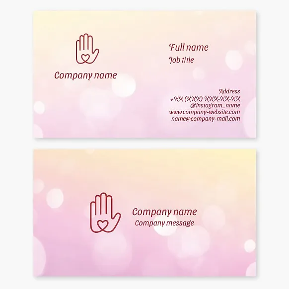Business card template Marriage agency