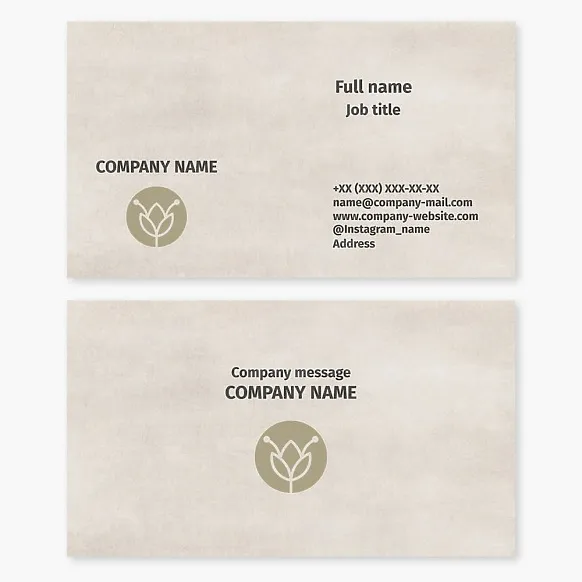 Business card template. Abstract. Flower. Greenhouse. Decorative flowers for home and office. Beauty. Beauty salon. Florist.