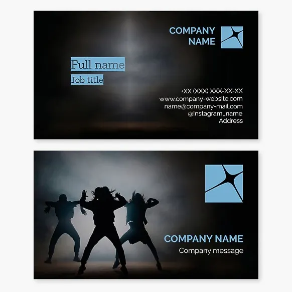 Business card template Modern dance studio