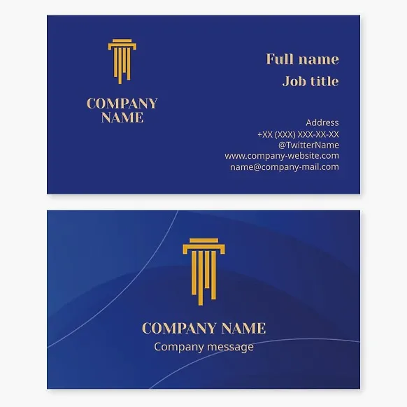 Business card template Jurisprudence, law
