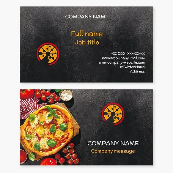 Pizza business card template