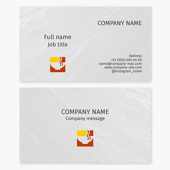 Ramen noodle bowl logo business card template