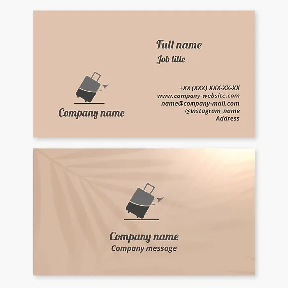 Business card template Travel agency, travel