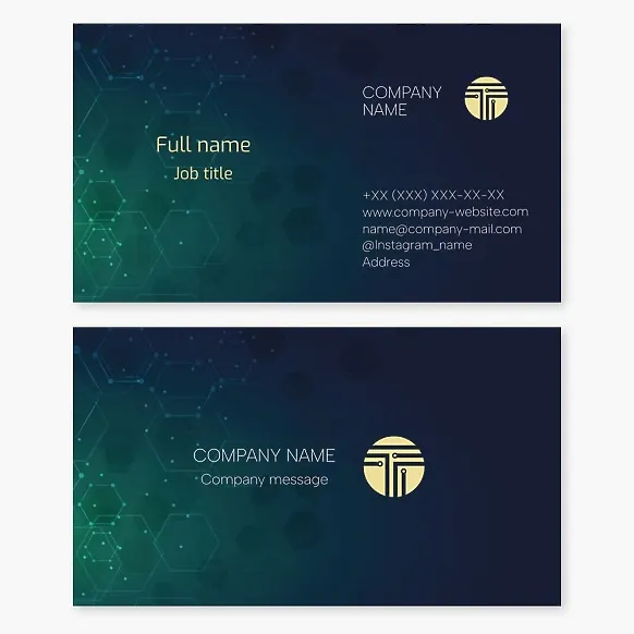Business card template Electronic and electrical devices, Letter O T