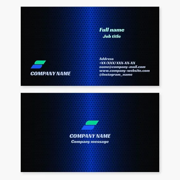 Business card template. Abstraction. Letter S.
