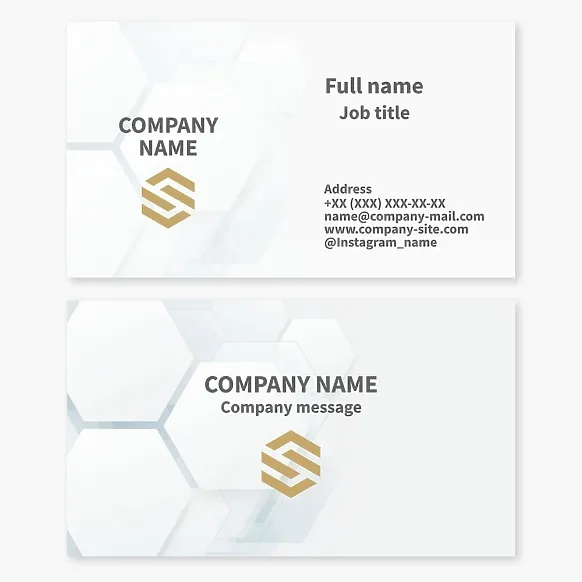 Business card template. Abstraction. Letter S.