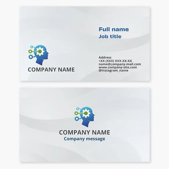Business card template. Engineering technical services.