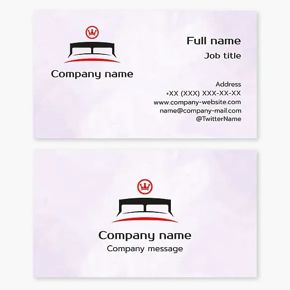 Business card template Sleep products