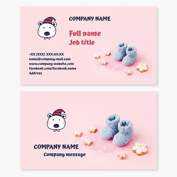Business card template Crochet and knitting