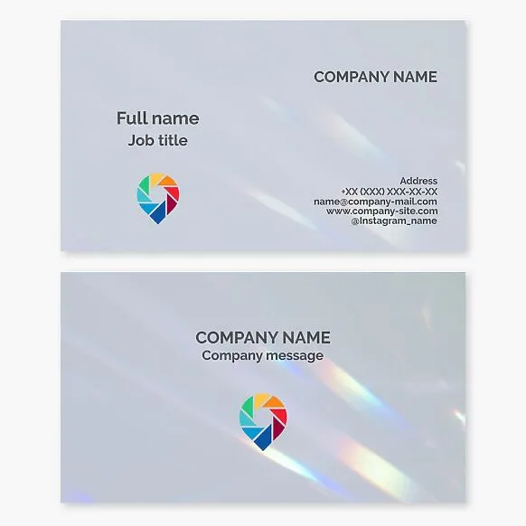 Business card template. Photo lab.
