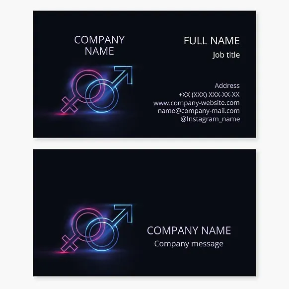 Business card template Sexology, sexologist