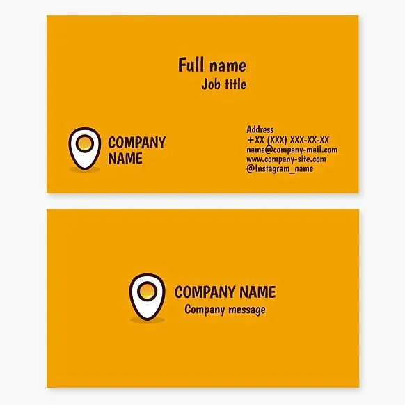 Business card template. Diner, cafe. Fried eggs, location icon.