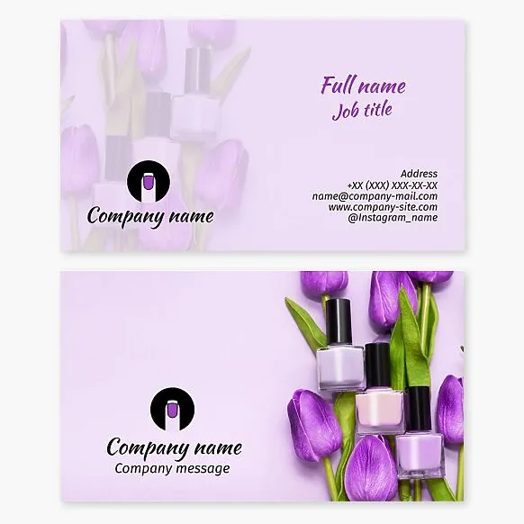 Beauty Salon | Nail Service | Manicurist | Nail Polish Business Card Template