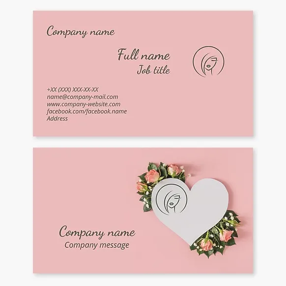 Business card template Hairdresser, beauty salon