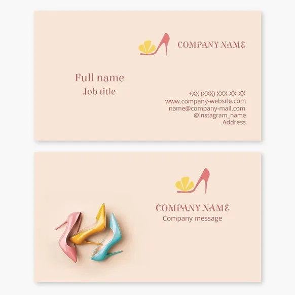 Business card template Women's shoes