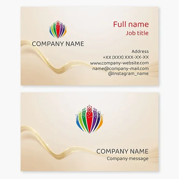 Business card template Balloon: production, flights