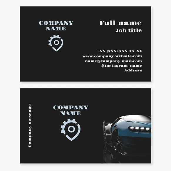 Business card template Auto parts and repair