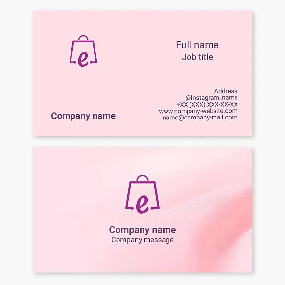 Online Store Business Card Template