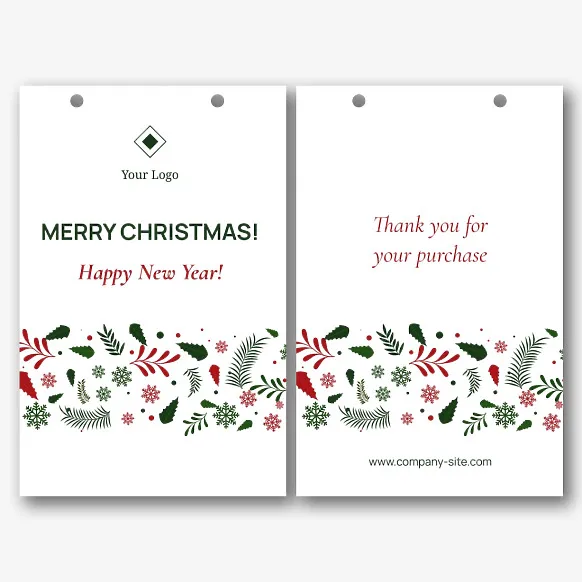 Template of a branded package for the New Year