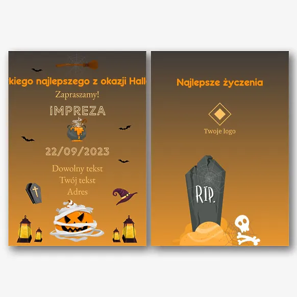 Szablon zaproszenia na imprezę Halloween